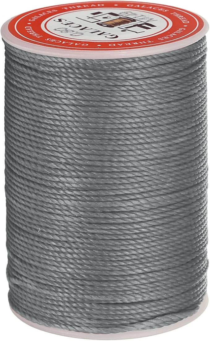 uxcell Round Leather Sewing Waxed Thread, 55m / 60 Yards Wax Polyester String by uxcell