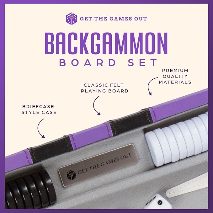 Get The Games Out Top Backgammon Set - Image 2