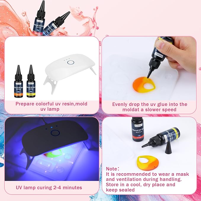 KISREL UV Resin, 20 Colors - 400g UV Resins Kit - Image 4