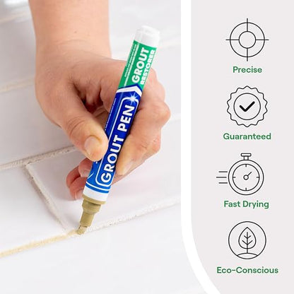 Grout Pen Beige Tile Paint Marker: Waterproof Grout Paint, Tile Grout Colorant - Image 2