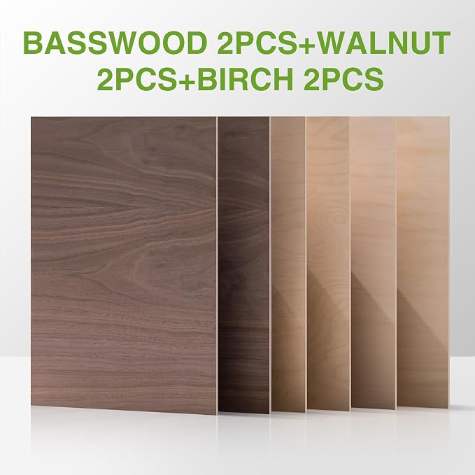 ROBOTIME 6-Pack Laser Wood Sheets 1/8" - Image 4