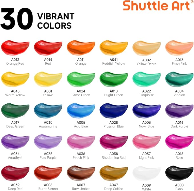 Shuttle Art 54 Pack Acrylic Paint Set, Acrylic Painting Set - Image 4