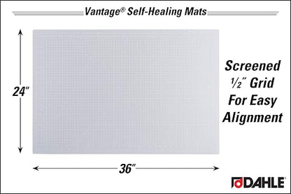 Dahle Vantage 10683 See-Through Premium Self-Healing Cutting Mat, 1/2" Grid - Image 2