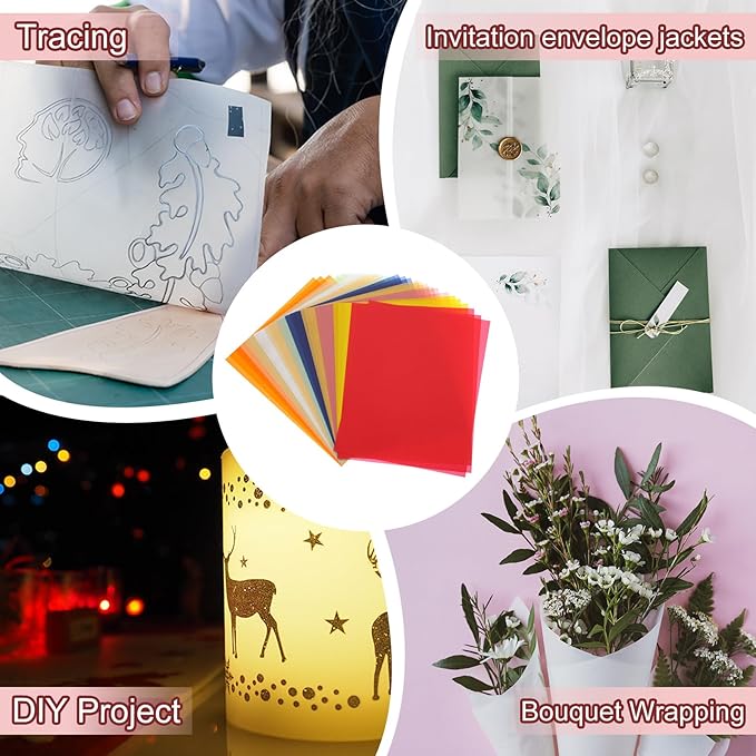 PATIKIL 30 Sheets Vellum Paper 8.5x11inches, Printable Translucent Paper 100GSM - Image 4