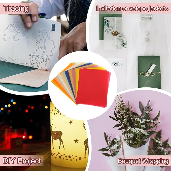 PATIKIL 30 Sheets Vellum Paper 4.25x5.5, Vellum Paper Printable Translucent - Image 4