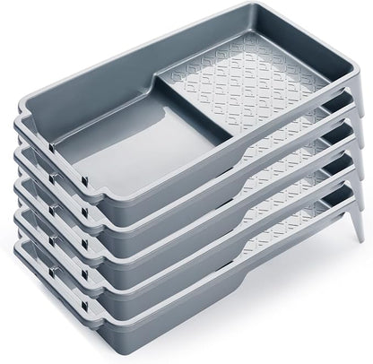 Mister Rui Paint Tray 4 Inch, 5 Pack, Plastic Paint Tray, Textured Paint Roller - Image 7