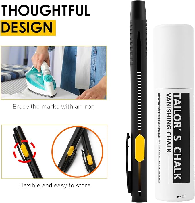 Heat Erasable Fabric Marker for Sewing, Sewing Chalk DIY Markers Pen for - Image 5
