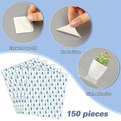 UPINS 150Pack Double Sided Foam Tape Strong Sticky Double Sided Foam Pads - Image 4