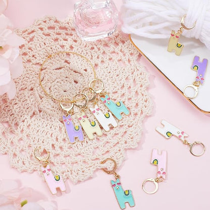 SUNNYCLUE 1 Box 20pcs Crochet Knitting Markers Stitch Charms Alpaca Cute - Image 4