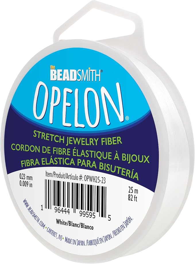 The Beadsmith Opelon Stretch Cord – Elastic Beading Fiber, 0.23 mm Diameter by TheBeadsmith