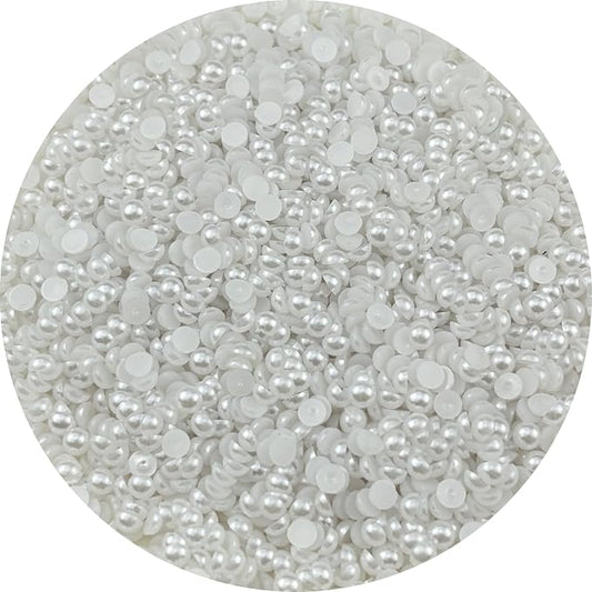 5000pcs 5mm Half Pearls for Crafts Flatback Round Half Pearl Beads for Jewelry by Unknown