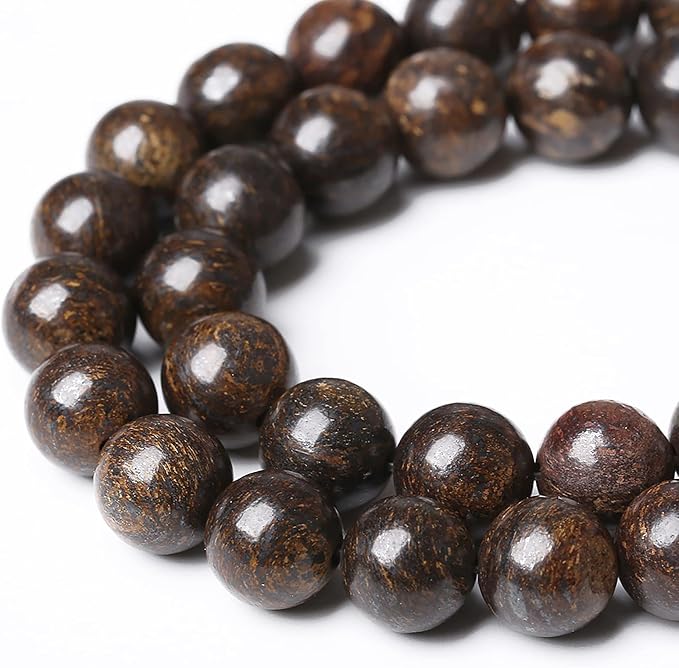 116pcs 6mm Natural Stone Beads Brown Bronzite Gemstone Round Loose Beads - Image 4