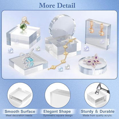Acrylic Blocks 3 X 3 X 1 Inch 8 Pcs Acrylic Base Stand - Image 6