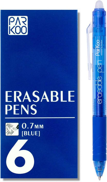 ParKoo Retractable Erasable Gel Pens Clicker, Fine Point 0.7mm, Make Mistake by Parkoo