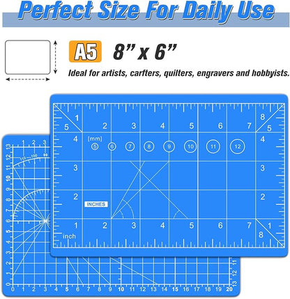 DIYSELF Cutting Mat 8in×6in, Self Healing Cutting Mat, A5 Rotary Cutting Mats - Image 2
