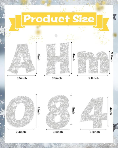 237 Pcs Glitter Bulletin Board Letters, Numbers and Punctuation, Poster Board - Image 3