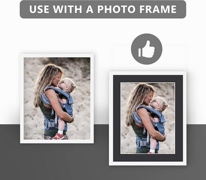 10 Pack Pre-Cut 11 x 14 Black Picture Mats - Image 7