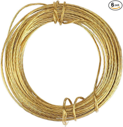 Picture Hanging Brass Wire 20 Feet Braided Picture Wire Multi-Stranded Metal by Mozeat+Lens
