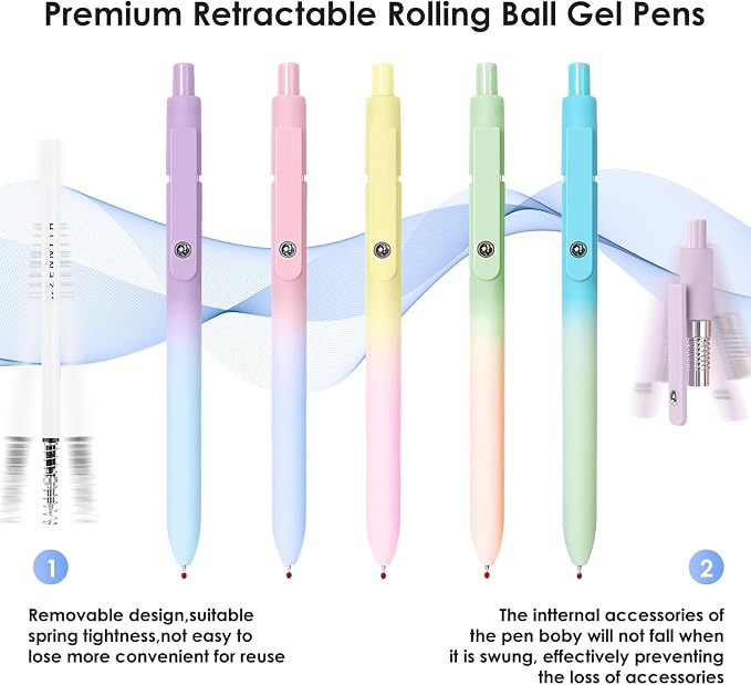 Gel Pens, Quick Dry Pens For Journaling, Teacher Work Desk Accessories Office - Image 5