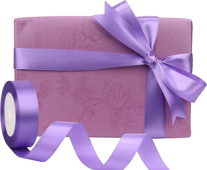 Light purple Solid Satin Ribbon 1 Inch 25 Yards Solid Polyester Fabric Ribbon - Image 5