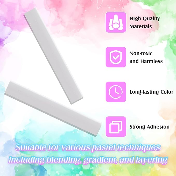 24 Pcs Soft Pastel Drawing Chalk Set Square Sketch Chalk Non-toxic Artist - Image 3