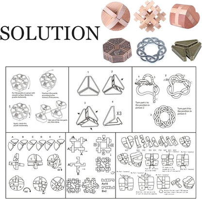 Brain Teaser Puzzle for Adults Puzzles Metal Hole Lock Adult Educational Toy - Image 3