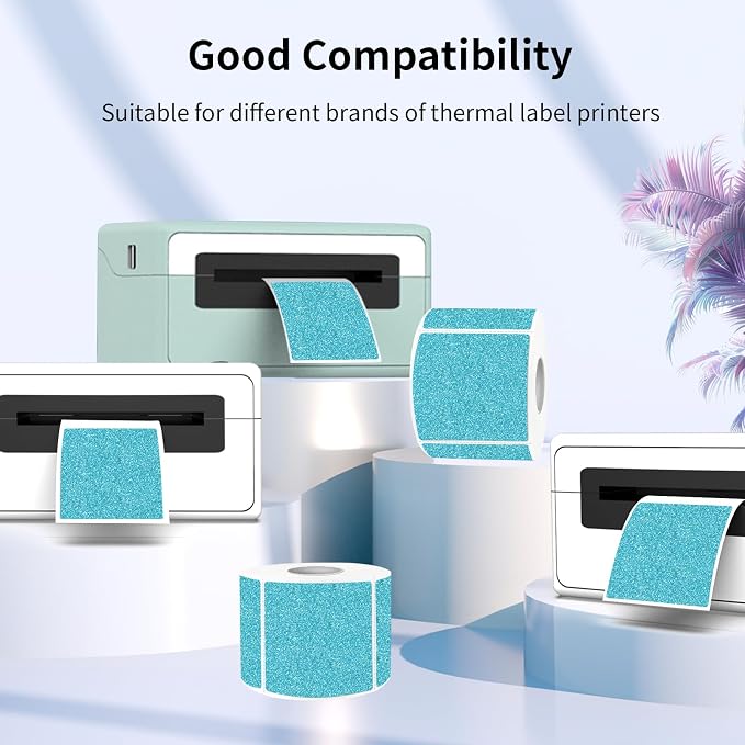Holographic Thermal Labels Stickers 2" x 2", Square Thermal Stickers Labels - Image 3