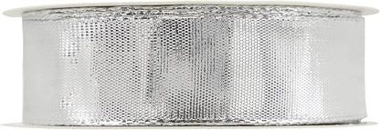 MEEDEE Silver Wired Woven Metallic Ribbon - Image 8