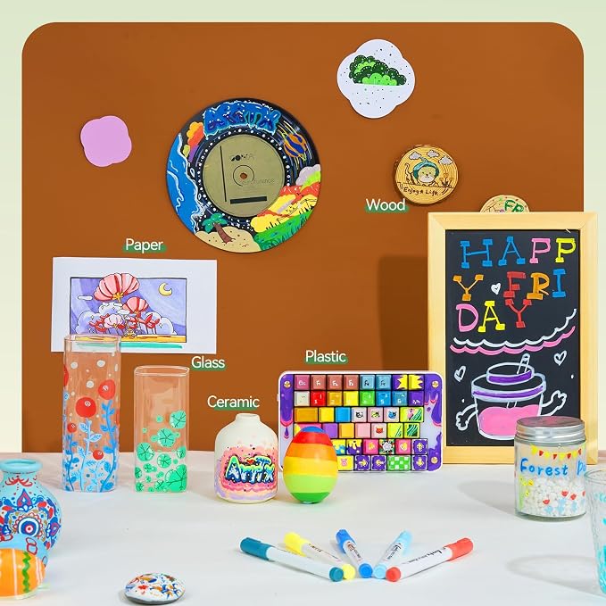 Arrtx 90 Colors Paint Markers, Acrylic Paint Pens - Image 8