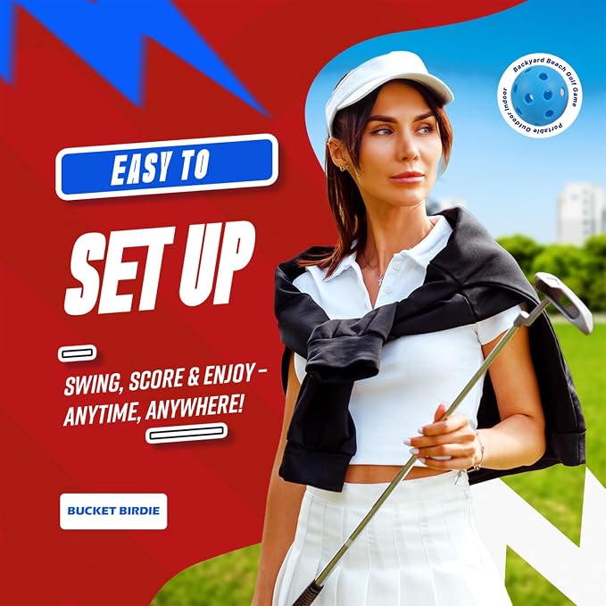 Bucket Birdie Backyard Golf Game — 9 Hole Bucket Golf Yard - Image 2