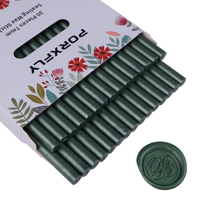 30 Pieces 7mm Sealing Wax Sticks by PORXFLY