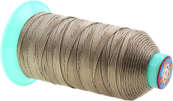 Mandala Crafts Bonded Nylon Thread Dark Beige Heavy Duty Sewing Threads - Image 2