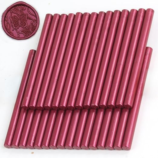 Purplish Red Wax Seal Sticks, HOSEALING Glue Gun Wax Seal Sticks by HOSEALING