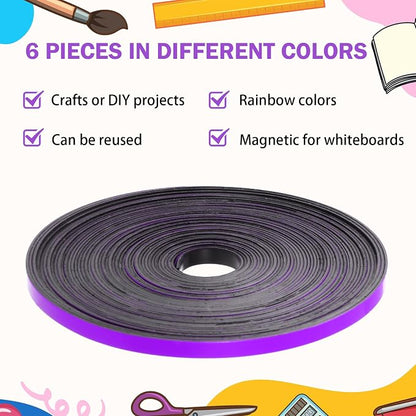 Magnetic Tape Roll Thin Strips, 0.39 Inch x 33 Feet Magnetic Board Dividers - Image 4