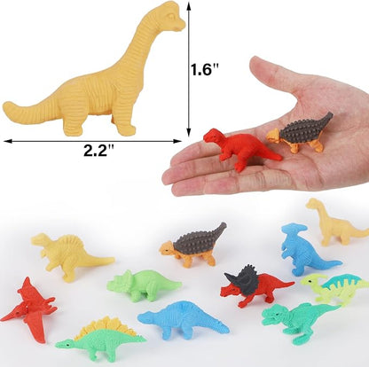 72 Pcs Animal Erasers for Kids, Dinosaur 3D Puzzle Eraser Bulk, Mini Dinosaur - Image 2