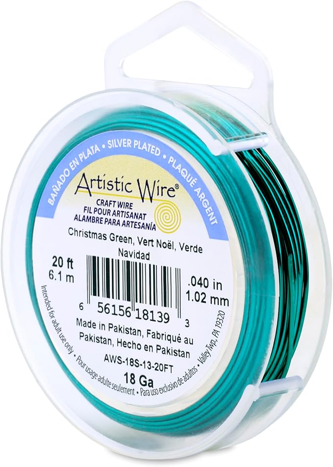 Artistic Wire, 18 Gauge Silver Plated Tarnish Resistant Colored Copper Craft by ArtisticWire