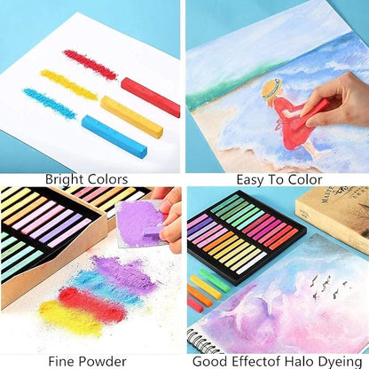 Non Toxic Artist Pastels, Square Soft Pastels Set, Chalks 12/24/36/48 Colors - Image 3
