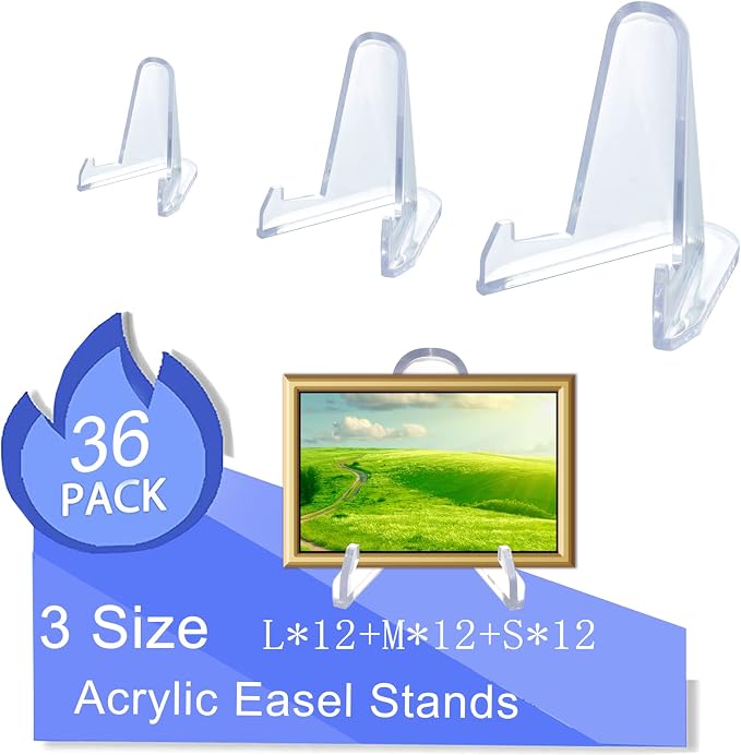 36 Packs Acrylic Easel Stands Display Stands/Plate Stands Coin Display Easel - Image 9