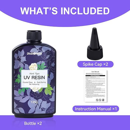 UV Resin 250g, DUDONGA Low Viscosity Crystal Clear Ultraviolet Thin Epoxy Resin - Image 7