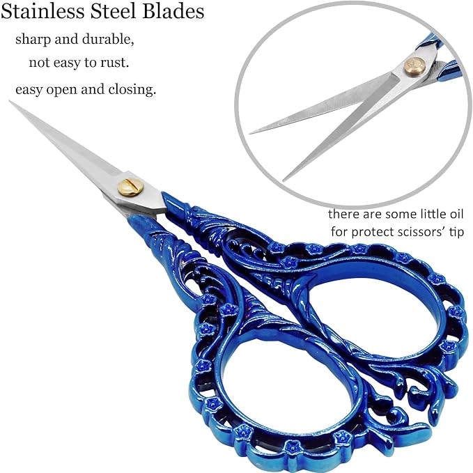 BIHRTC 4.5Inch Cross Stitch Sewing Scissors Small Sharp Scissor - Image 2