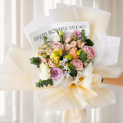 FUHITIM 20 Sheets Flower Wrapping Paper - Image 5