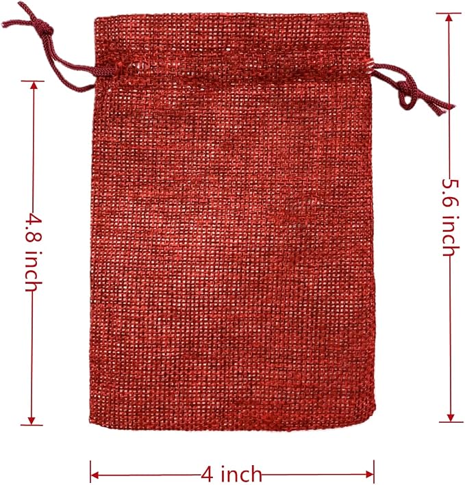 Palmhomee Pack of 25 Burlap Gift Bags - Image 3