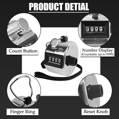 GDMINLO Metal Hand Tally Clicker Counter, 4-Digit Number Count Clicker - Image 6