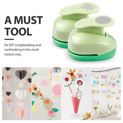 UCEC Paper Punches for Crafting, 1 Inch Craft Puncher, Maple Leaf, Flower Punch - Image 6