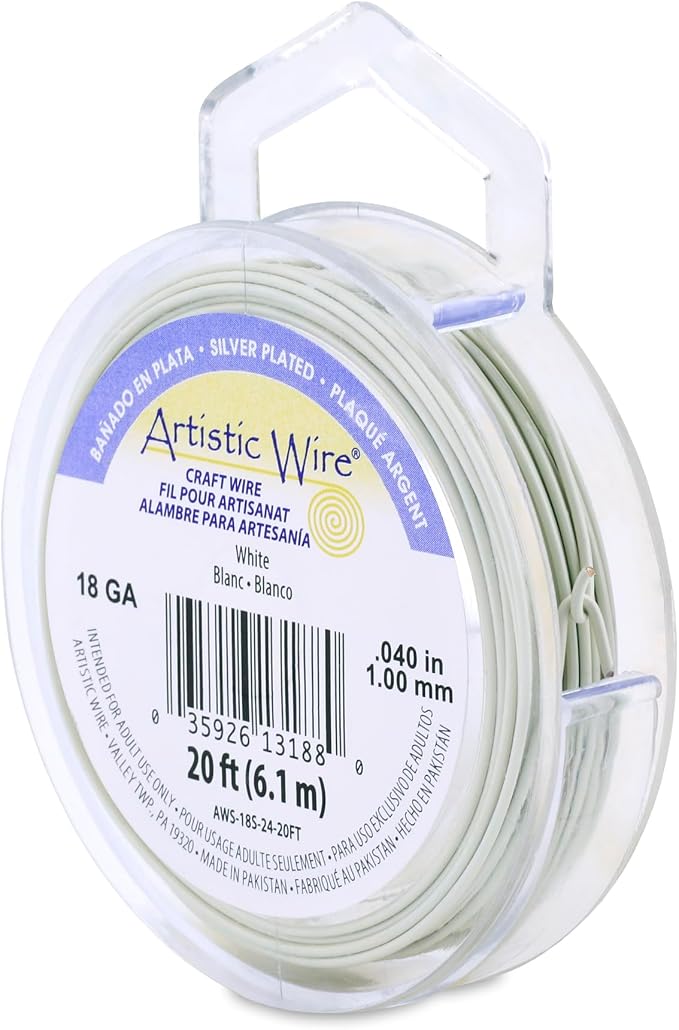 Artistic Wire, 18 Gauge Silver Plated Tarnish Resistant Colored Copper Craft by ArtisticWire