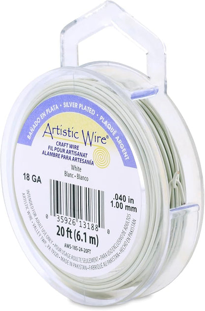 Artistic Wire, 18 Gauge Silver Plated Tarnish Resistant Colored Copper Craft by ArtisticWire
