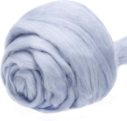 3.53oz Wool Roving Yarn, Wool Felting Supplies, Pure Wool, Chunky Yarn by Jupean