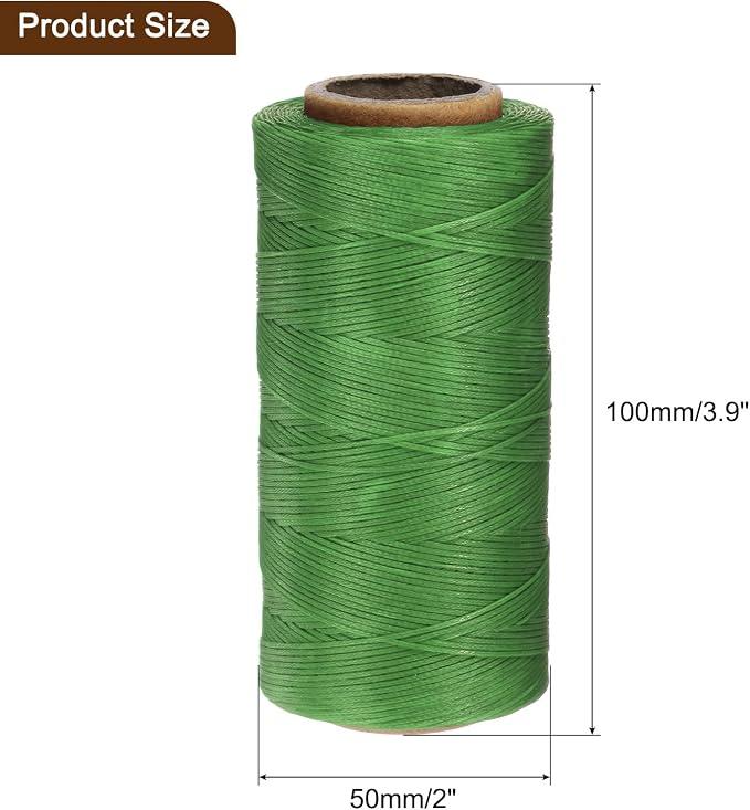 uxcell 150D 0.8mm Flat Waxed Thread 284 Yards Polyester Leather Sewing Waxed - Image 2