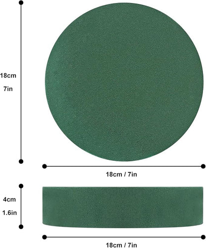 IHDYPPEW 10 PCS Floral Foam Blocks, 7 Inch Large Dry Round Green Floral Foam - Image 2