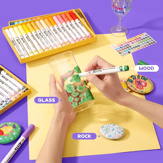 Arrtx 48 Colors Acrylic Marker, - Image 6
